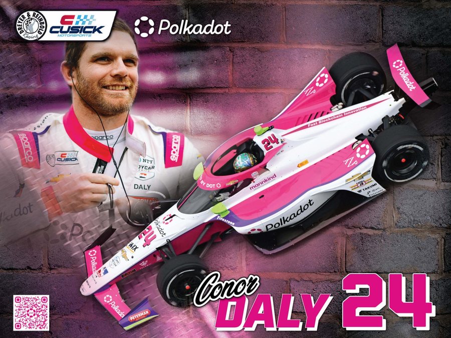 The Polkadot-liveried No. 24 Dreyer & Reinbold / Cusick Chevrolet
