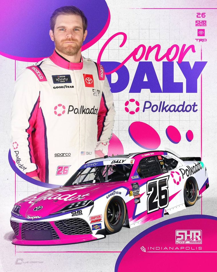 Conor Daly NASCAR Xfinity Series entry in Polkadot livery