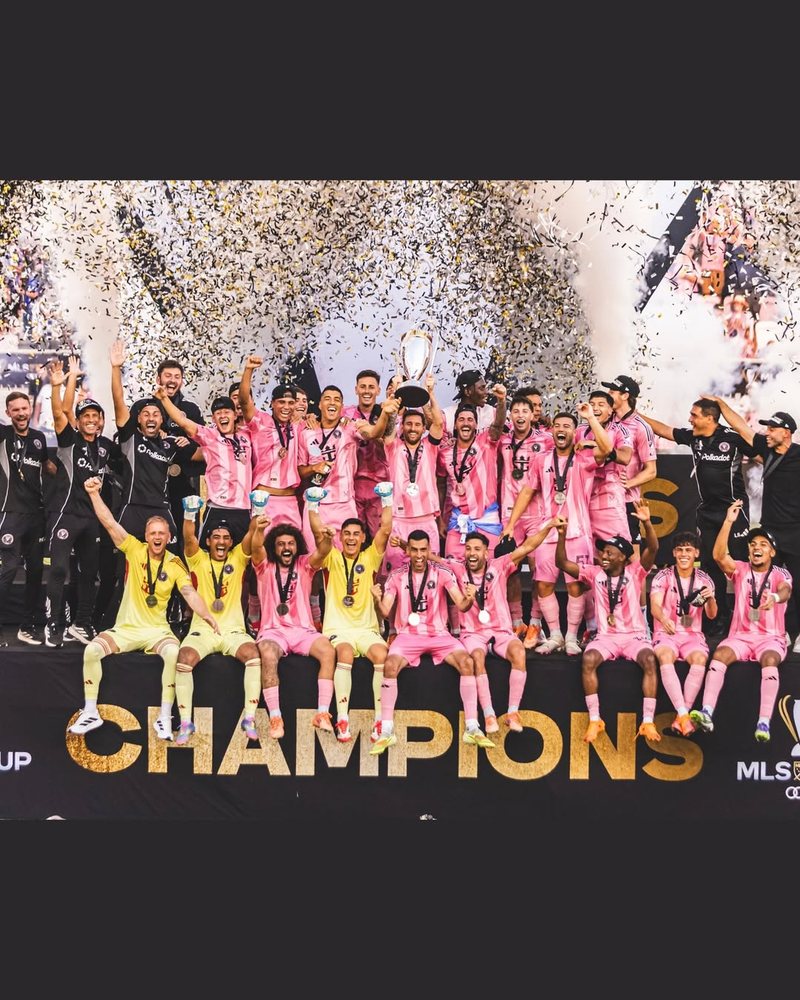 Inter Miami CF celebrating the MLS Cup, Polkadot on the staff jackets
