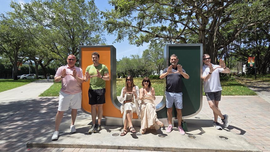 The Polkadot group at the University of Miami U sculpture